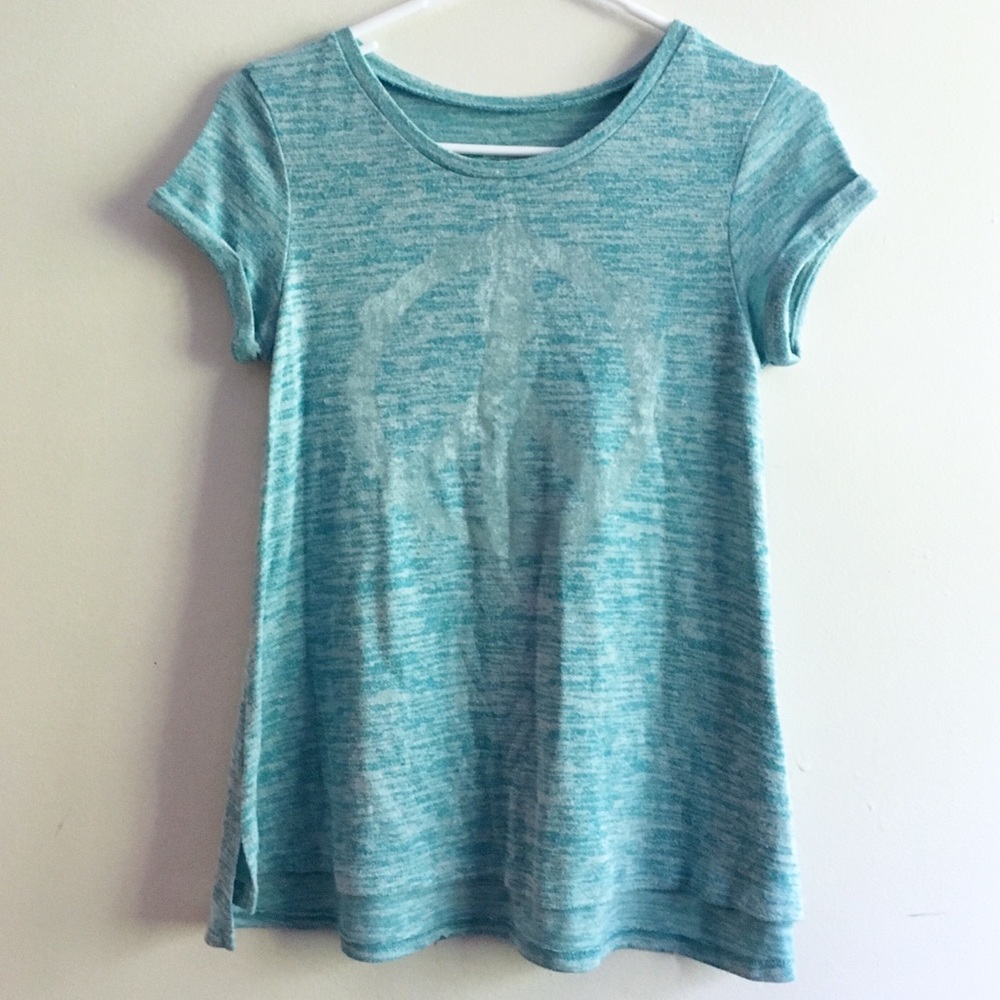 Teal Knit Flowy Shirt